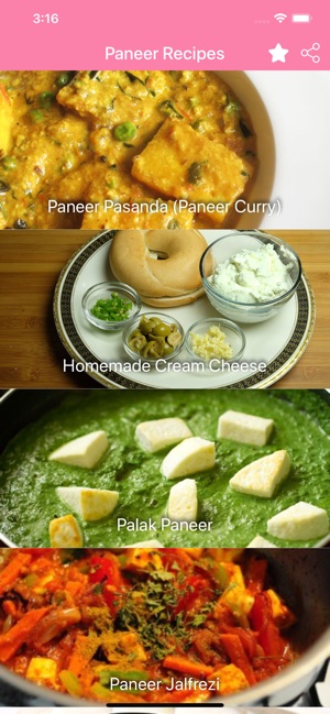 Paneer Recipes in English