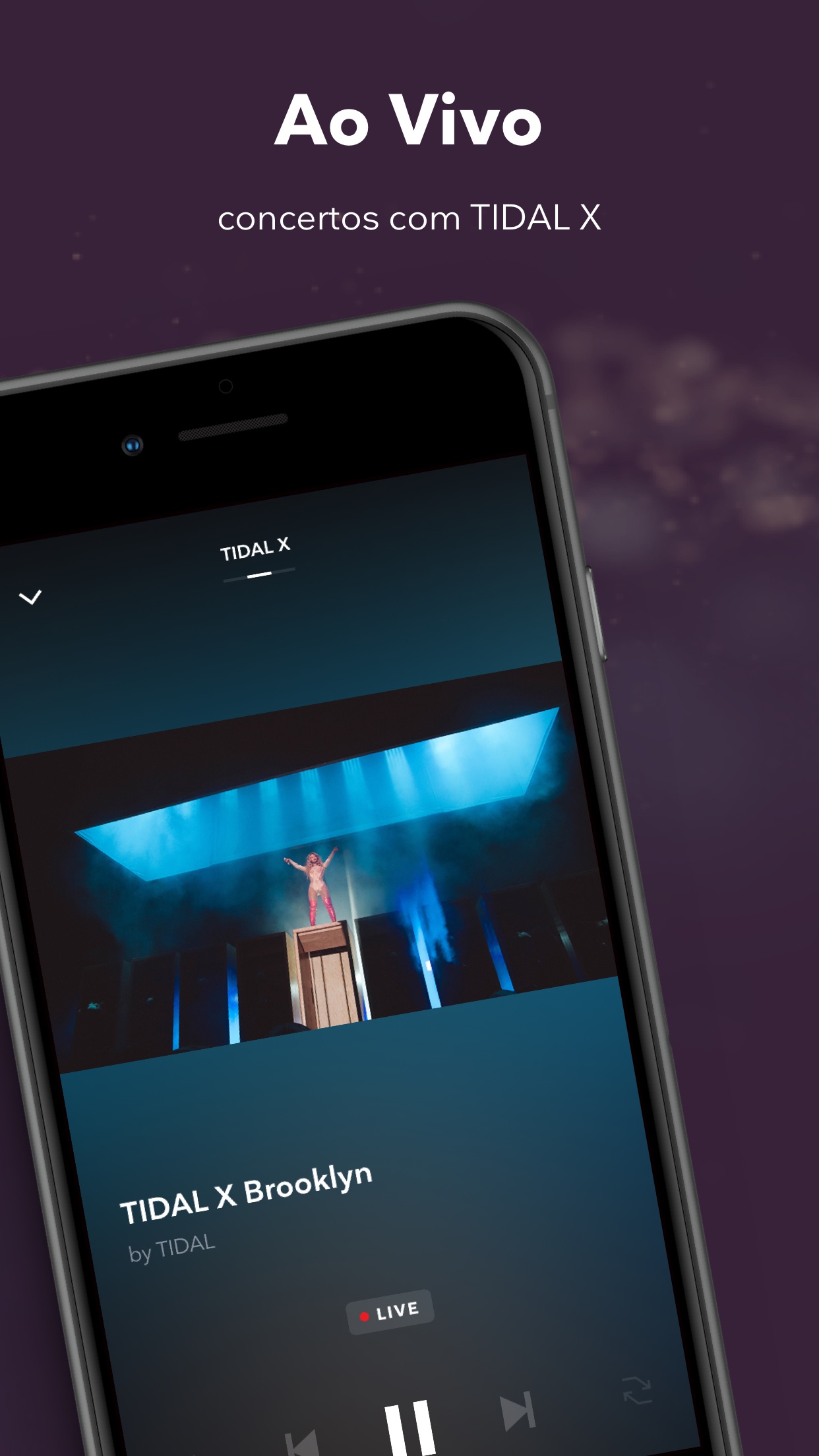 Screenshot do app TIDAL Music