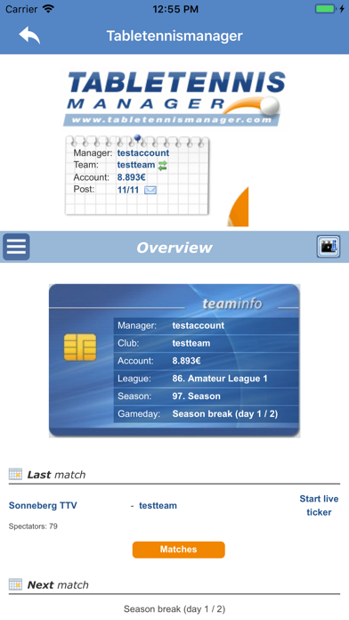 Table Tennis Manager screenshot 2