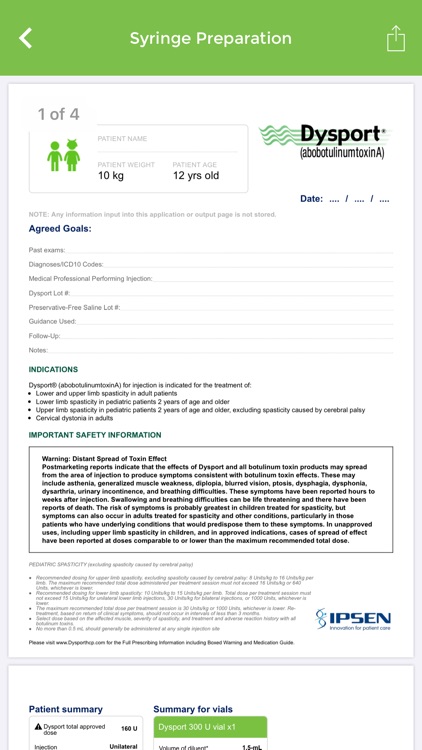 Dysport® Dosing Guide screenshot-7