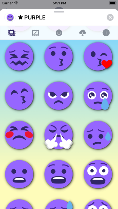 紫色の顔文字 Stickers Iphoneアプリ Applion