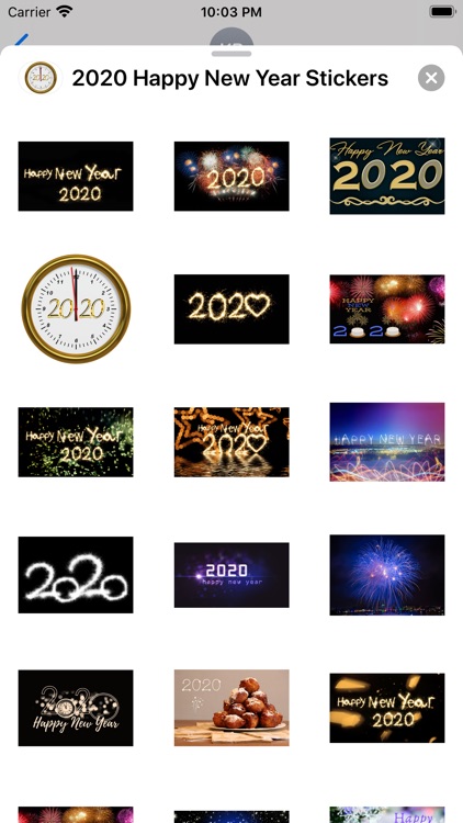 2020 Happy New Year Stickers