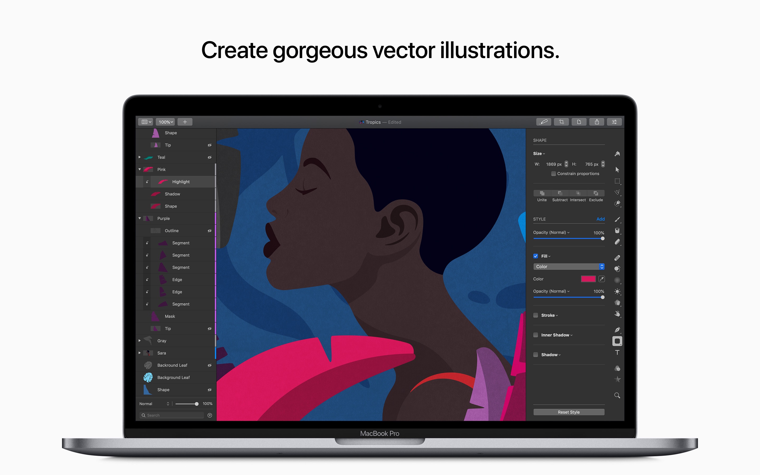 Screenshot do app Pixelmator Pro
