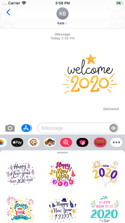 New Year 2020 Party Stickers