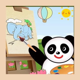 Panda coloring  and  stickers