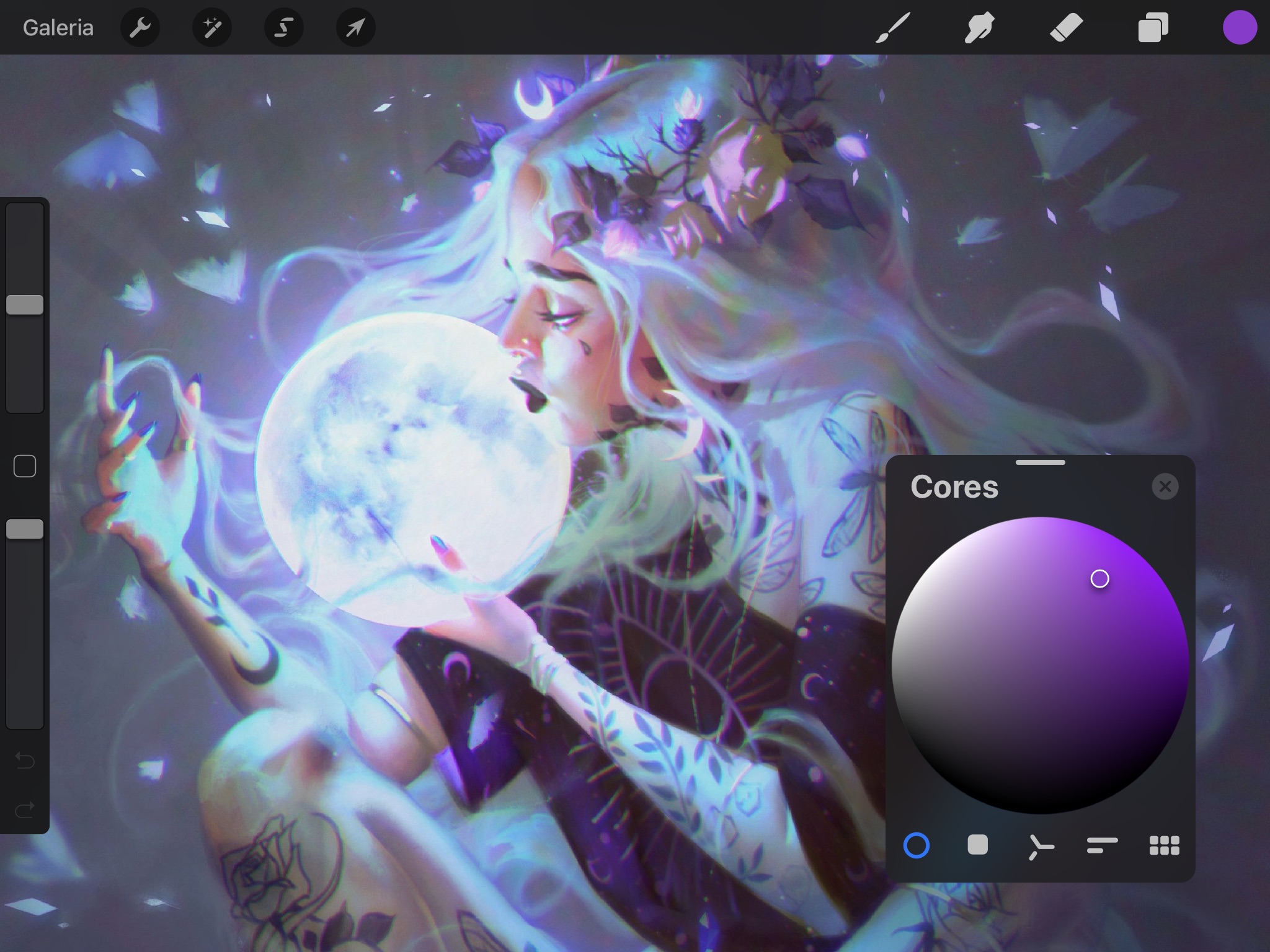 Screenshot do app Procreate