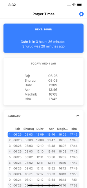 London Prayer Times