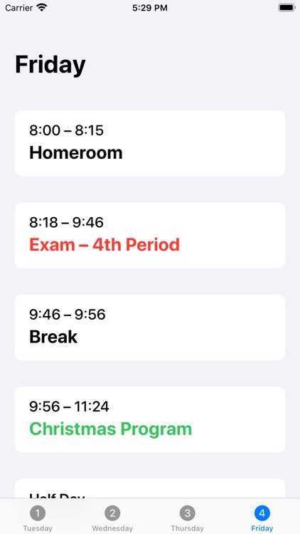 Oakbrook Exam Schedule screenshot-3