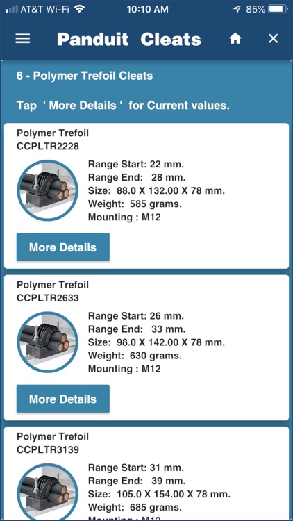 Panduit Cleat kAlculator screenshot-7