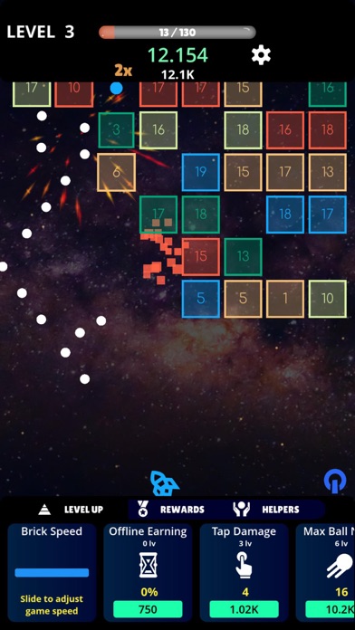Cosmic Bricks - Idle Balls screenshot 2