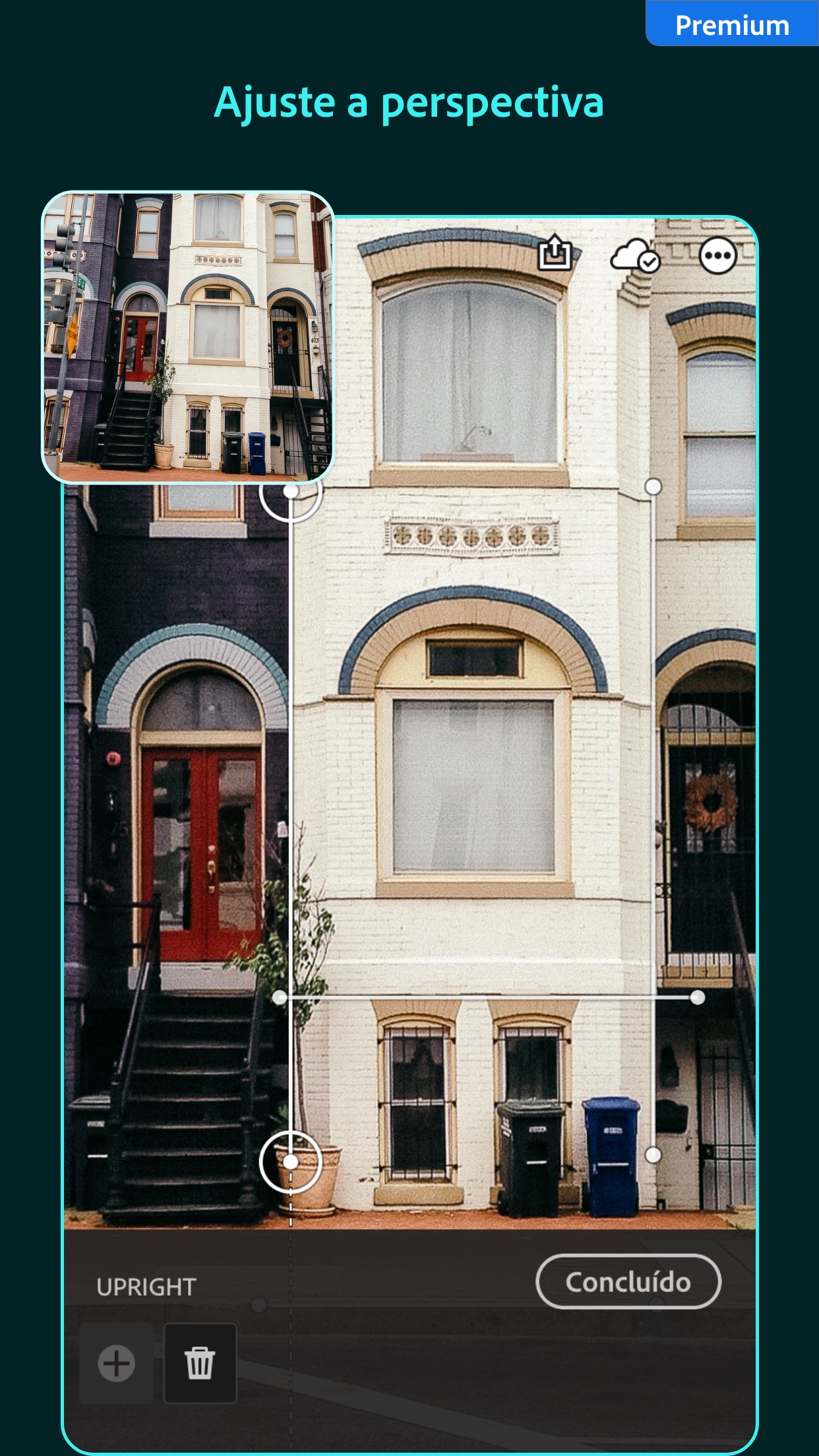 Screenshot do app Adobe Lightroom: Editar Fotos