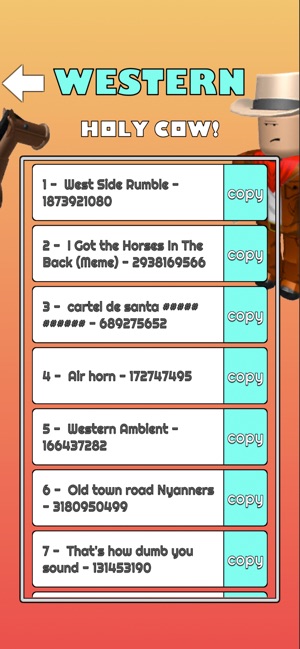 Music Codes For Roblox Robux On The App Store - roblox radio id for oof town road