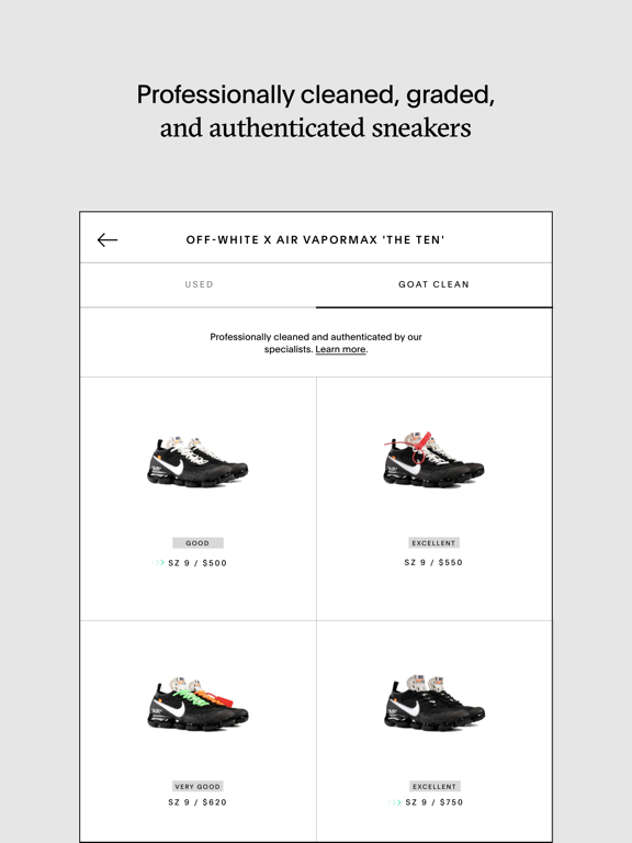 iPad Image of GOAT – Sneakers & Apparel