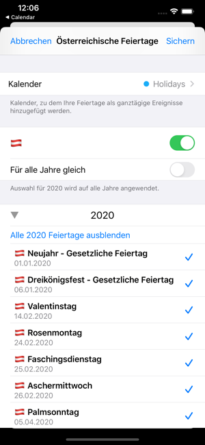 Feiertage 2020 Im App Store