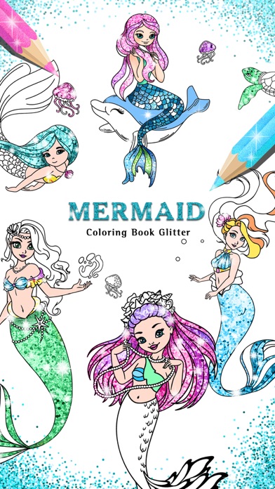 How to cancel & delete Mermaid Coloring Book Glitter from iphone & ipad 1