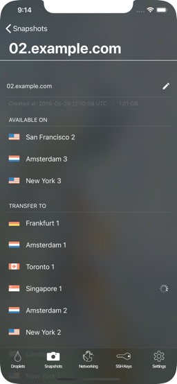 Manager for Digital Ocean app screenshot