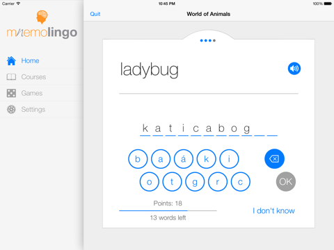 MnemoLingo - Szókincsfejlesztő screenshot 2