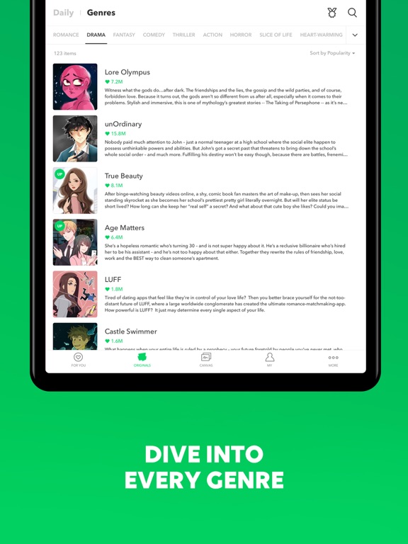 iPad Image of WEBTOON - Find Yours