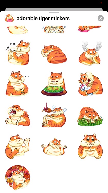 Adorable Tiger Stickers HD