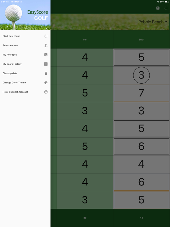 EasyScore Golf Scorecard Screenshots