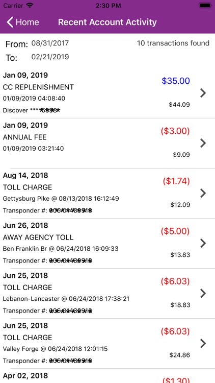 PTC E-ZPass screenshot-3