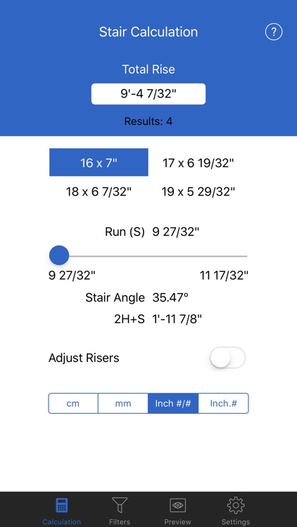 Visual Stair Calc