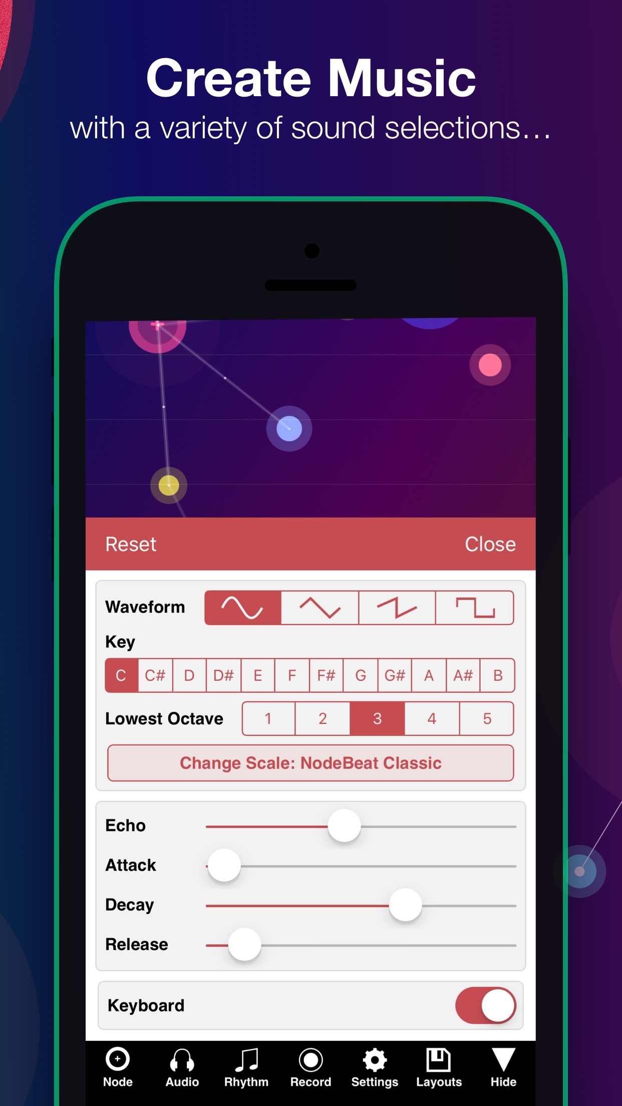 Screenshot do app NodeBeat - Playful Music