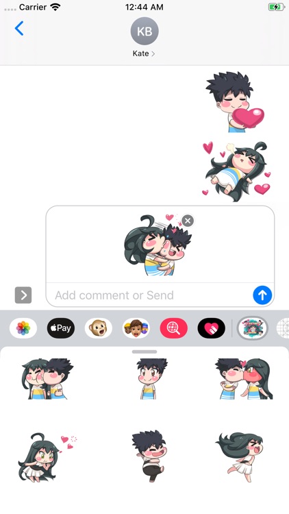 Animated Love Story Stickers