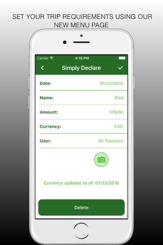 Simply Declare Travel App screenshot 2