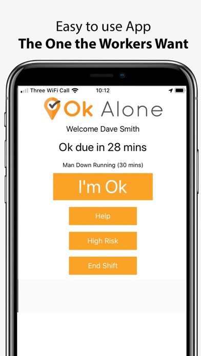How to cancel & delete Ok Alone - Lone Worker App from iphone & ipad 1