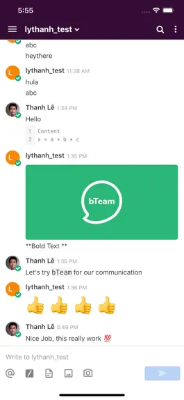 Game screenshot bTeam Chat apk