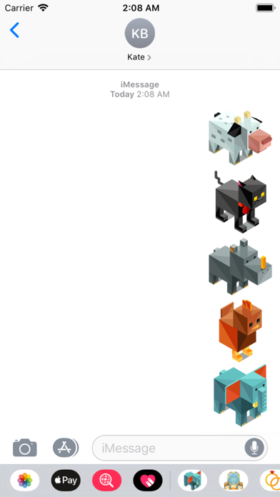 Animals Isometric Stickers screenshot 3