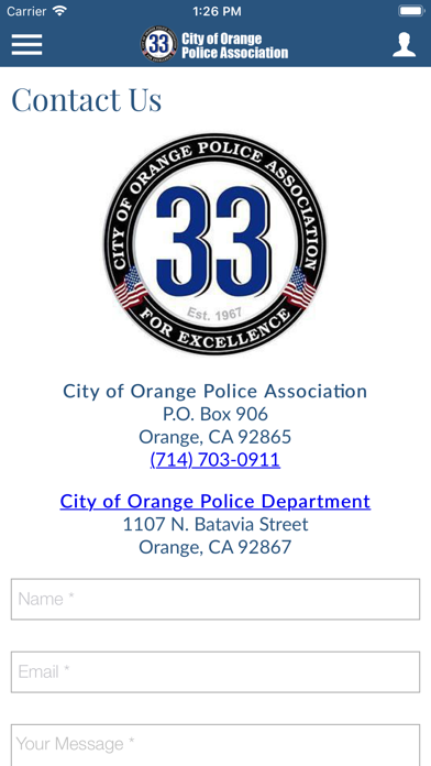 City of Orange Police Assn. screenshot 4