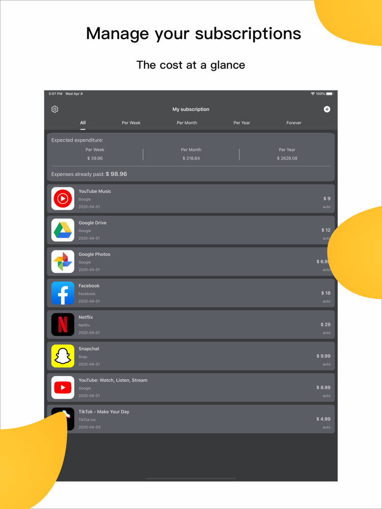 Card Box : Track subscriptions App for iPhone - Free ...