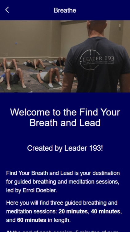 Find Your Breath and Lead