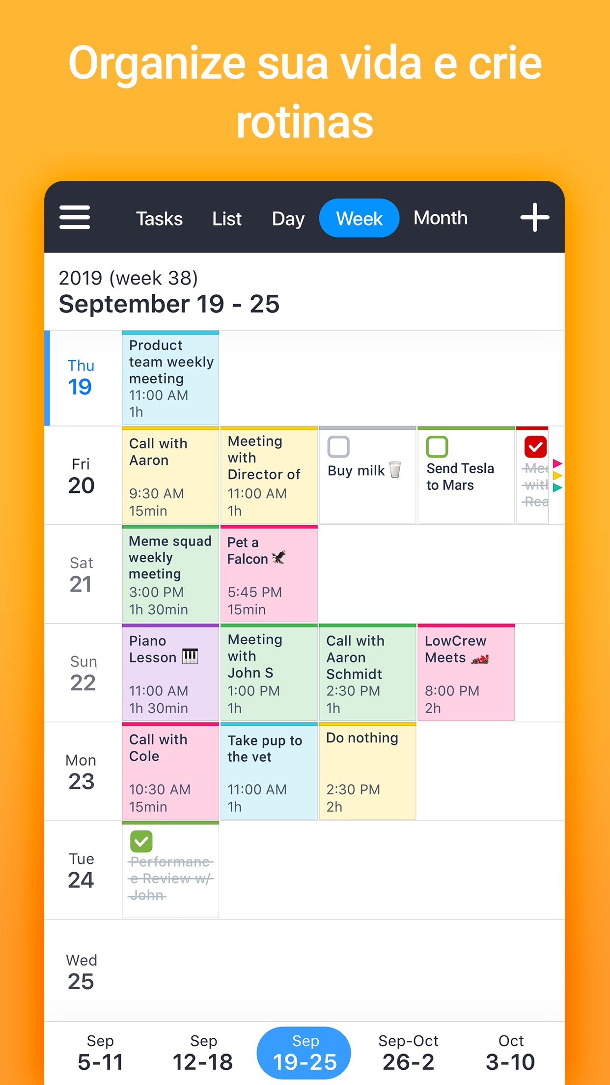 Screenshot do app Calendars 5 da Readdle