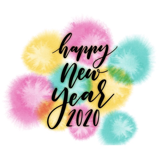 Watercolor New Year Greetings icon