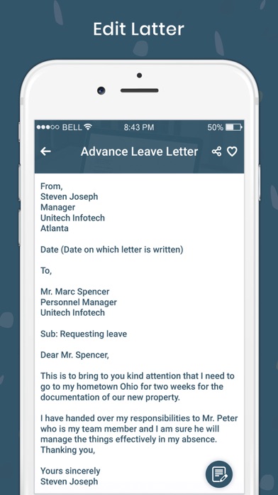 Letter & Application Writing screenshot 4