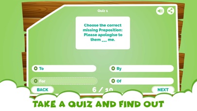 Learning Prepositions Quiz App screenshot 2