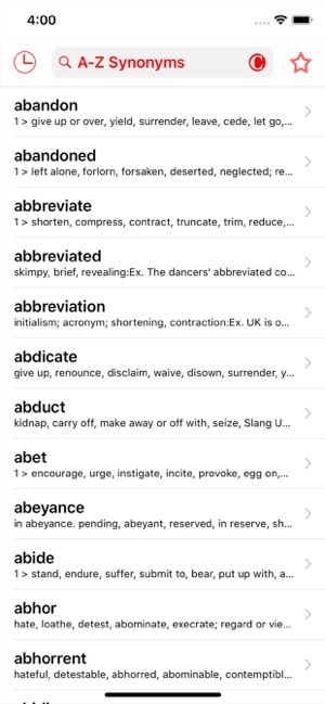 A-Z Dictionary Synonyms