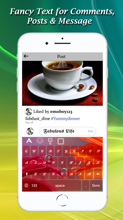 Keyboard. Fonts – Fancy Text