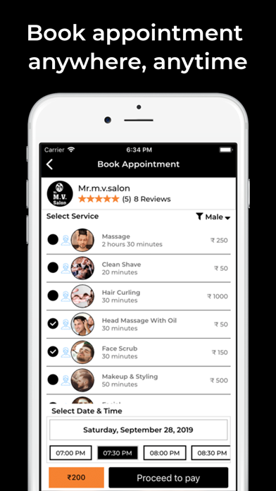 BarberQ Client : salon booking screenshot 3
