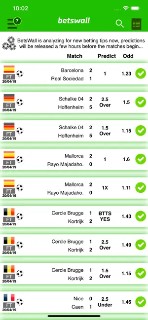 Captura 1 BetsWall Apuestas de futbol iphone