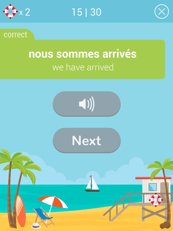Learn 100 French verbs для iPad