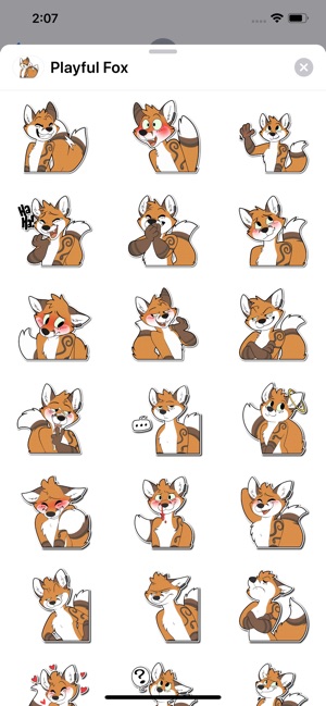 Playful Fox Sticker Pack