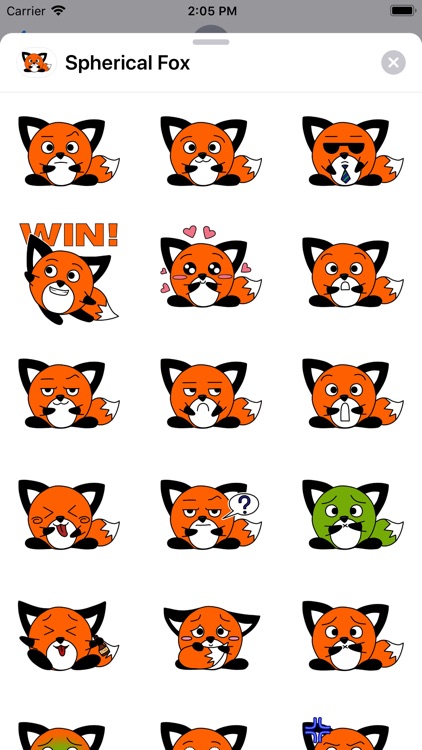 Spherical Fox Sticker Pack