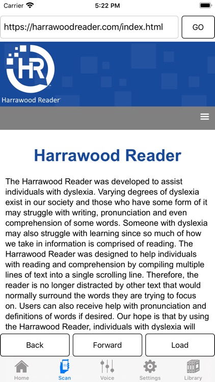 Harrawood Reader: Dyslexia Aid