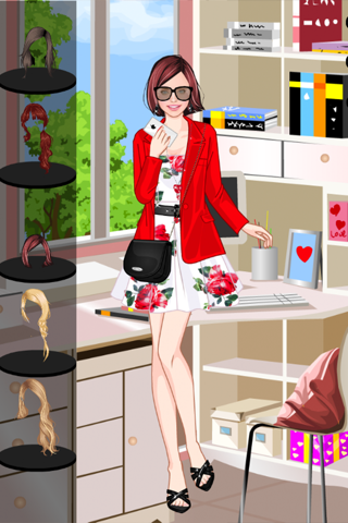 Floral summer dress up game - náhled