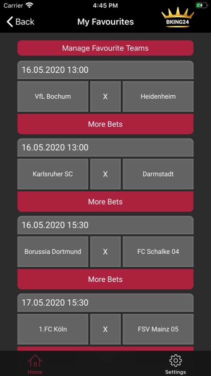 BKING24 - Odds Comparison