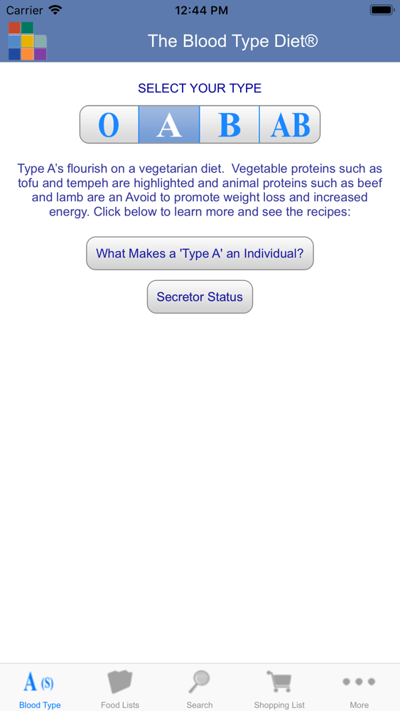 Blood Type Diet App For Iphone Free Download Blood Type Diet For Ipad Iphone At Apppure